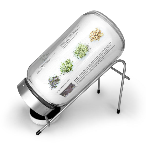 Keimglas Biosprosser 3100ml aus Glas mit Ständer