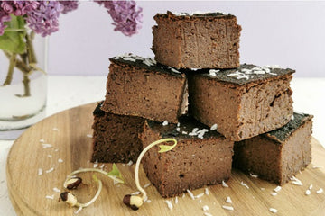 Gesprosste Azukibohnen Brownies