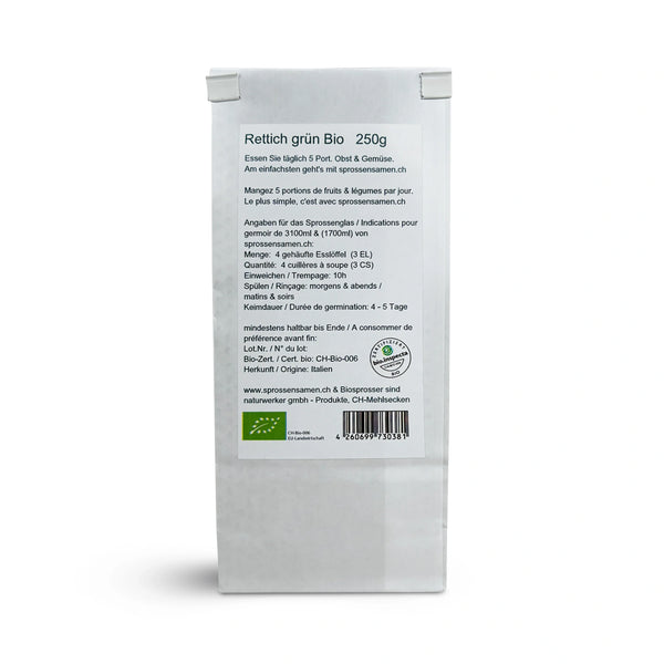 Rettich grün Bio Samensprossen 250g