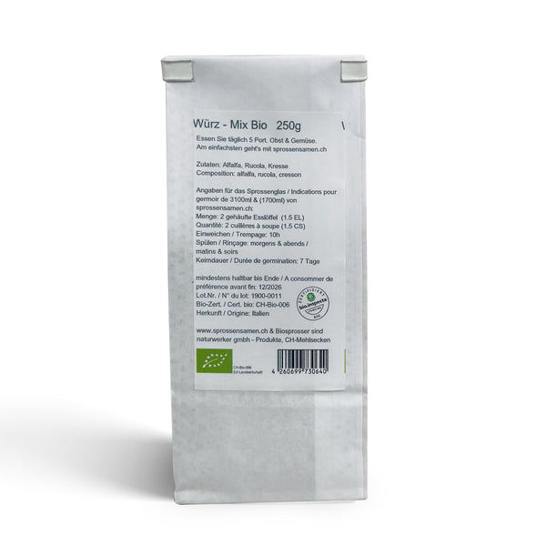 Würz-Mix Bio Samensprossen 250g